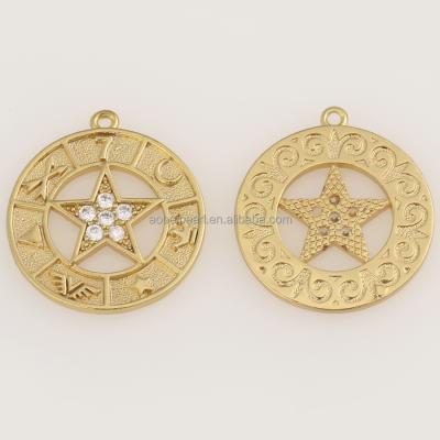 China Popular 18K Gold Plated Star Locket Dangle Pendant for Jewelry Making, Jewelry Findings, DIY Jewelry Material, ETS-K462 for sale