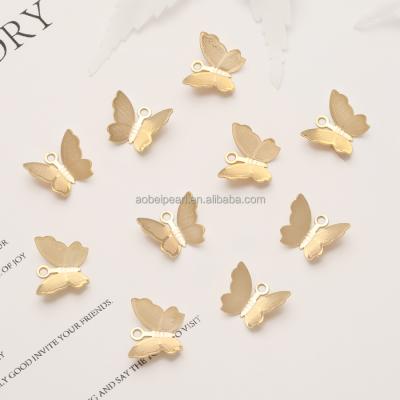 China Popular 18K Gold Plated Butterfly Charm For Jewelry Making, Jewelry Findings, DIY Jewelry Material, ETS-K364 for sale