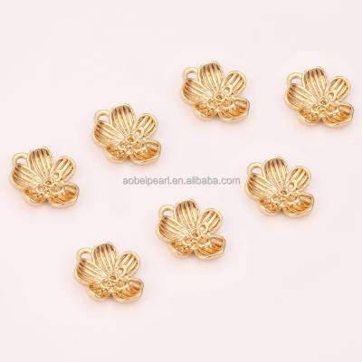 China Popular 18K Gold Plated Flower Pendant For Jewelry Making, Jewelry Findings, DIY Jewelry Material, Dropshipping ETS-K449 for sale