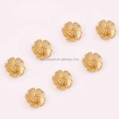 China Popular 18K Gold Plated Flower Pendant For Jewelry Making, Jewelry Findings, DIY Jewelry Material, Dropshipping ETS-K448 for sale