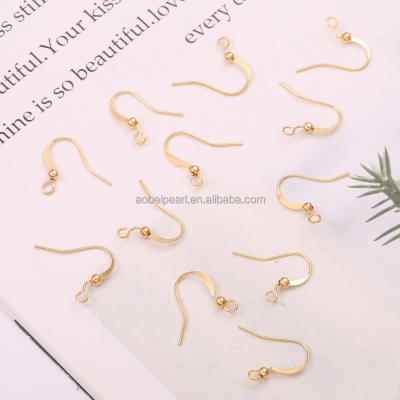 China Popular Exquisite 18K Gold Earring Hooks for Jewelry Making, Jewelry Findings, Handmade DIY Earring Accessories, ETS-K557 for sale