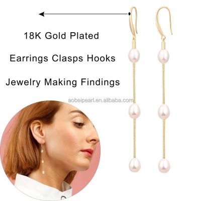 China Popular 18K Gold Plated Earring Hooks for Jewelry Making, Jewelry Findings, DIY Jewelry Material, ETS-K303 for sale