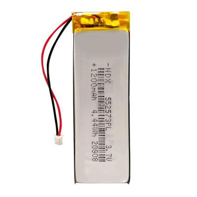 China Toys 552573 3.7v 1200mAh Rechargeable Lipo Battery IEC62133 UN38.3 MSDS Approved Lithium Polymer Battery Pack for sale