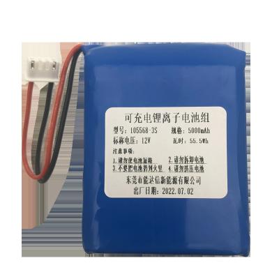 China Wholesale Price 12V 105568-3S High Power 5000mAh Cobalt Oxide Lipo Battery Lithium Polymer Rechargeable Batteries Toys for sale