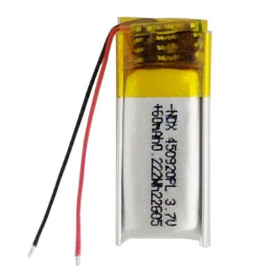 China Electric toys tower ebike 3.7v 450920 lightweight 60mAh lithium polymer cell battery lipo rechargeable batteries for sale