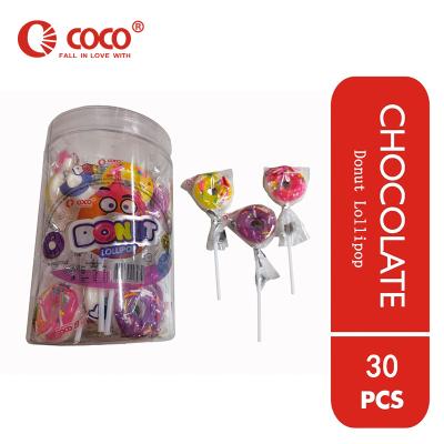 China Normal Wholesale Factory Direct Soft Hot Selling Cocos Lollipop Donut Hard Candy For Kids Cartoon Toy Candy for sale