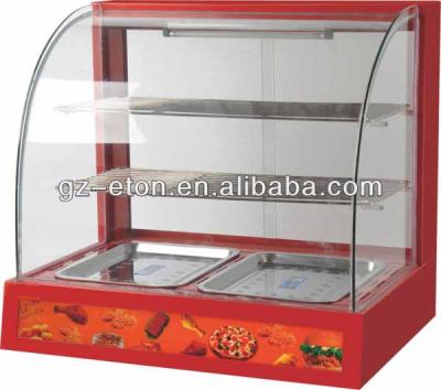 China Fast Food Curved Glass Heating Showcase ET-DH-2P for sale