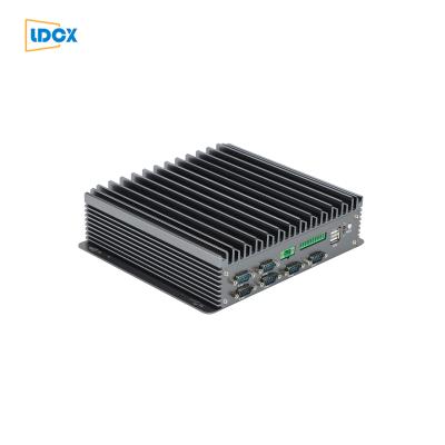 China LDCX Intel Core i5-8250U 6COM12V No Fan Driver Mini Industrial Computer Host 235*200*65mm for sale