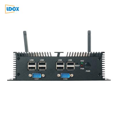 China LDCX Core i7 6500U Industrial Computer Fan Free Mini PC 6COM10USB2LAN 150*105*65mm for sale