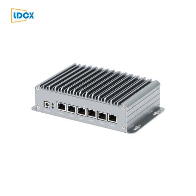 China No Fan LDCX 3865U Dual Core Six Network Interface Without Fan Soft Routing Industrial Mini Server Computer for sale