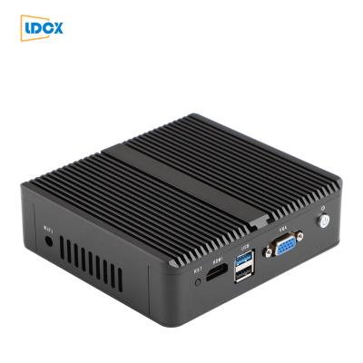 China No Fan LDCX J1900 Quad Core Four Port Soft Fan Driving Mini Industrial Server Computer for sale