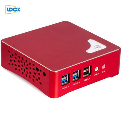 China No Fan Intel Celeron j3160 All Aluminum 2LAN Quad Core Fanless Mini PC for sale