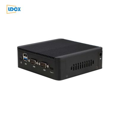 China LDCX J4125 Industrial Quad Core Dual Network NUC All Aluminum Fan Free Mute Mini PC for sale