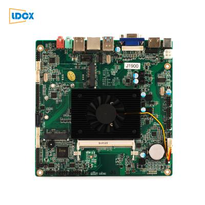 China Desktop LDCX J1900 Four Core Recessed Industrial ITX Computer Motherboard for sale