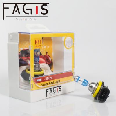 China Fagis lampada h11 12v 55w auto halogen bulb car headlight car xenon lamp super cool light headlight for sale