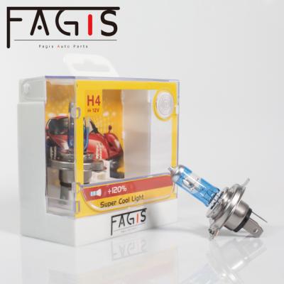 China Super Cool Xenon Lamp Fagis Car Headlight Auto Light h4 12v 60/55w p43t Halogen Bulb for sale