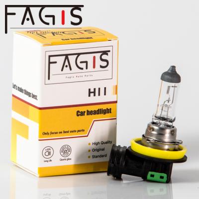 China Fagis h11 12v 55w universal car lamp auto headlight xenon halogen bulb for sale