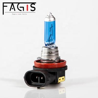 China auto lamp fagis h8 12v 35w car halogen bulb headlight lamp super white blue super white quartz glass for sale