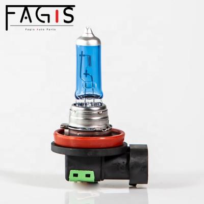 China Auto lamp 12v 55w Fagis halogen bulb h11 auto lighting blue color quartz glass for sale