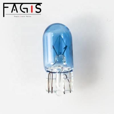 China Car halogen bulb Fagis t10 auto bulb 12v 5w auto moving filament bulb interior blue for sale