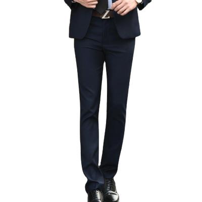 China Top Quality Anti-Wrinkle Slim Fit Men's Casual Cropped Pants No Ironing Straight-Leg Various for sale