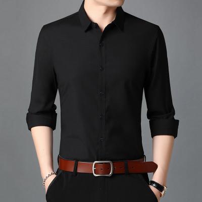 China Fashionable Anti-Wrinkle Fit And Match Work Shirt Men Inside Shirts Summer Long Sleeveplus Button-Up Cloth Casual Formal Suit Men's Shirts for sale