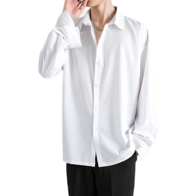 China Wholesale Designer Anti-Wrinkle Long Sleeve Custom Shirts For Men Formal Fashion Trend Summer White Dress Shirts Plus Size Mens Shirts for sale