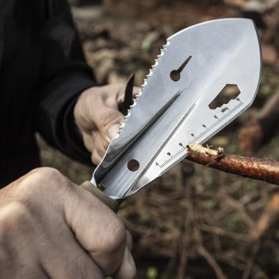 China Dropshipping Stainless Steel Garden Shovel Multi Tool Weeder Hex Wrench Ruler With Sawtooth Hex Wrench Ruler Trowel Digging Knife for sale