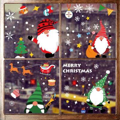 China Santa Claus Sticker Window Stickers Dropshipping Merry Christmas Decorations for Santa Claus Wall Sticker Kid Room Home Wall Decals for sale