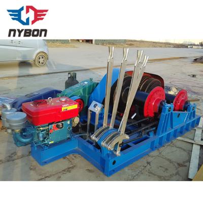 China Boat 8 Ton Diesel Engine Powered Winch / Cable Puller Winch for sale