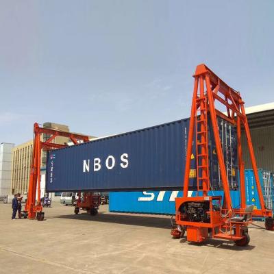 China Gantry Crane Warehouse Portable 5 Ton 20 40 Feet Small Size Gantry Crane Container Feet for sale