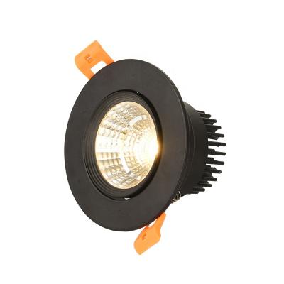 China Luxury hot sale classic black LED downlight included spotlight COB 5W 7W 12W 20W 30W LED ceiling lamp for sale