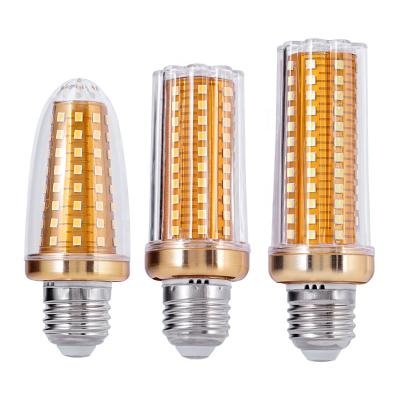 China Residential Three Color Dimming Energy Saving LED Corn Light Household Lighting E14 E27 18W 20W 24W LED Corn Light Bulb For Chandelier for sale