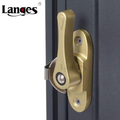 China Unique Fabric Sash Key Lock Handle For Window Modern Glass Crescent Fasteners Door Curtains for sale