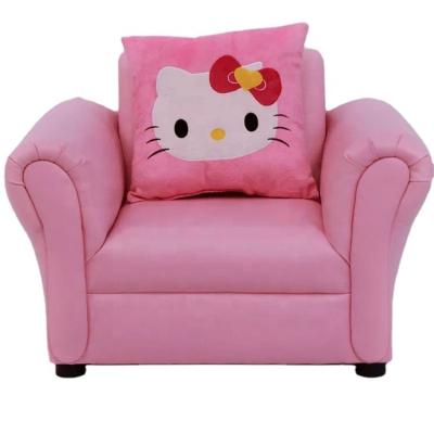 China Wood 2020 hello soft kids baby bed cartoon kitty sofa chair child modern kid couch sofas for sale