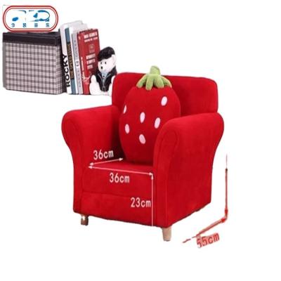 China Cheap 2020 Factory Cartoon Strawberry Baby Wooden Bed Kids Bed Soft Chair Child Sofa Modern Couch Sofa Sofa for sale