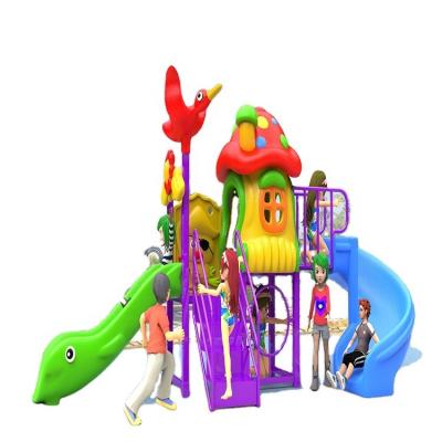 China 2020 new color good quality LLDPE outdoor playground with small plastic kids slide built in china for sale