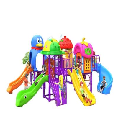 China 2020 LLDPE Good Quality Colorful Kids Play Park Outdoor Playground With Plastic Kids Slide Built In China for sale