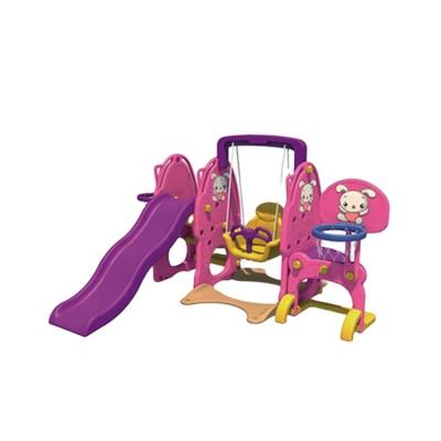 China 2020 Factory Hot Selling Baby Plastic Playground Indoor And Outdoor Plastic Slide With Swing for sale