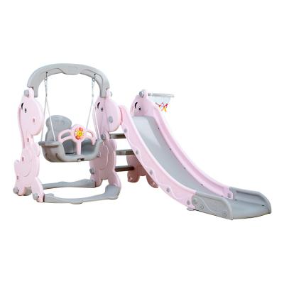 China Factory plastic manufacturer 3 in 1 kindergarten plastic baby slide with swing for sale for sale