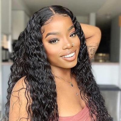 China Unprocessed Brazilian Water Wave Hair Full Lace Wigs Lace Front Wigs 100% Human Hair Front Closure Water Wave Wigs Pre Plucked With Baby Ha for sale