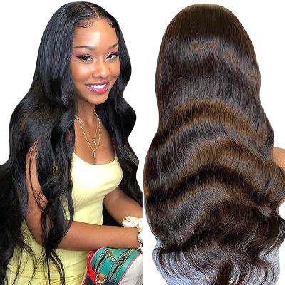 China Silky Straight Lace Front Closure Body Wave Wave Vendor Wholesale Price Virgin Hair Wigs With Swiss Lace For Black Women for sale