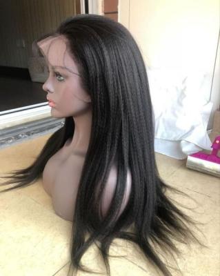 China Indian Virgin Indian Wig Cuticle Aligned Straight Yaki Lace Closure Wig Cheap Wholesale Indian Hair Silky Straight 100% Wave Hair for sale