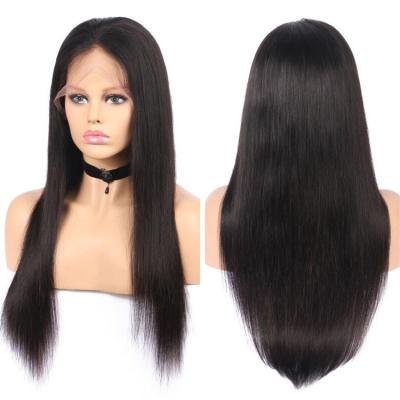 China Wholesale Good Quality 30 Inch Wave Niki Style Full Lace Wig Brazilian Hair Preplucked Glueless Silky Straight Harmonious Raw Hair Wig Long for sale