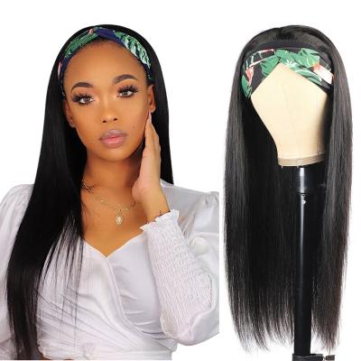 China Wholesale Silky Straight Wave Headband Wig Hair For Black Women, Raw Virgin Hair Headband Wigs for sale