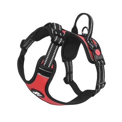 China Stocked Dog Safety Leash Harness Vest Pet Chest Ties Large Labrador Reflective Vest Adjustable Dog Chest Harness for sale