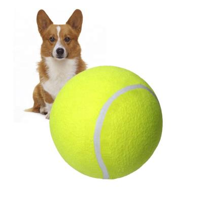 China Customized Viable Interactive Logo Pet Toy Dog Training Ball Dog Chewing Ball Pet Tennis Ball for sale