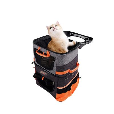 China 2022 New Design Breathable Pet Carrier Bag Double-layer Pet Carrier Bag Hot Selling Pet Travel Carrier Bag for sale