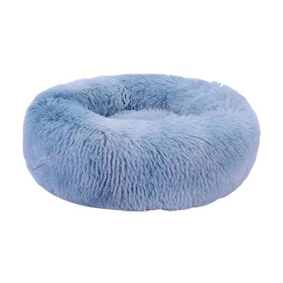 China Travel Amazon Pet Wholesale Warm Deep Sleep Round Plush Round Pet Fluffy Nest For All Seasons for sale