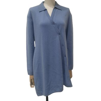 China 100% Cashmere Anti-wrinkle Cardigan Skirt Women's Long Sleeve Sweater Dress for sale